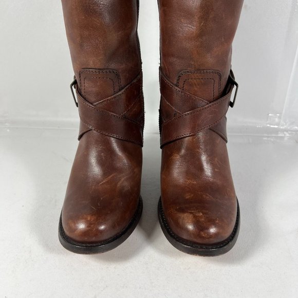 Frye Womens Julia 77435 Brown Leather Zipper Equestrian Riding Boots Size 7 B - Picture 5 of 11